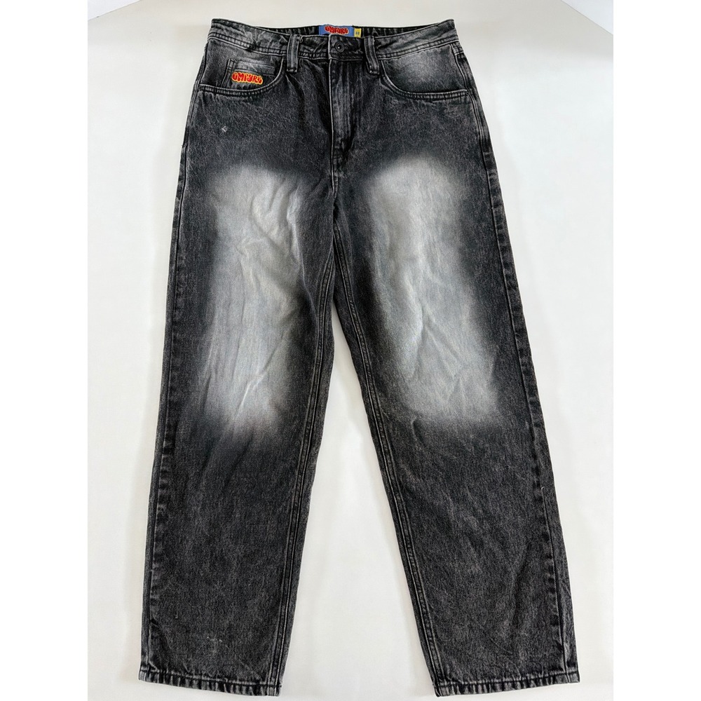 Empyre Baggy Fit Skate Jeans Mens 32 Black Washed Y2K Vintage Streetwear Denim